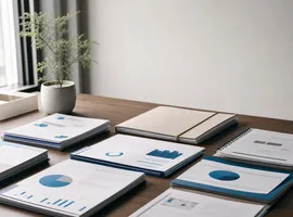 Documentos organizados representando un activo de contenido B2B construido de forma progresiva