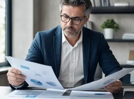 Profesional revisando informes para decidir si cambiar de agencia de marketing