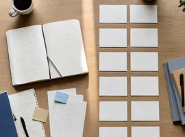 Mesa de trabajo dividida entre un proceso manual y un proceso sistematizado, representando agencia SEO frente a sistema productizado con IA