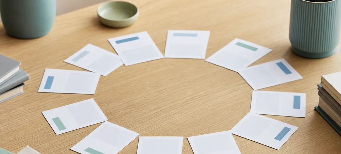 Tarjetas de contenido organizadas en bucle sobre un escritorio, representando una alternativa a community manager