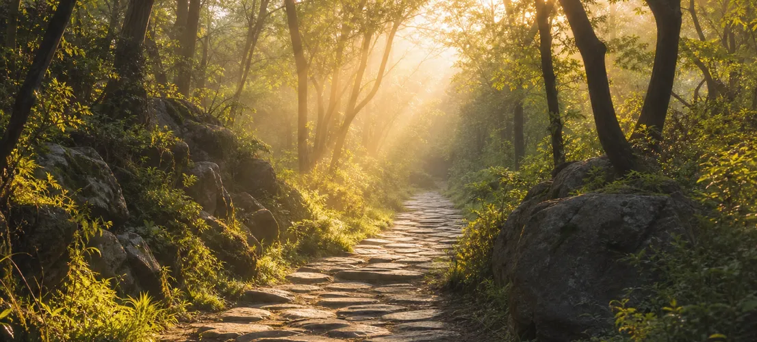 Sendero entre niebla y luz representando el recorrido del lead frío hacia el descubrimiento de su problema