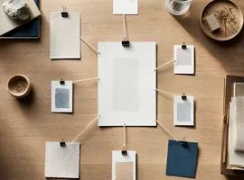 Escritorio organizado que representa la estructura de un blog que convierte visitas en leads