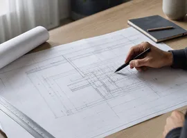 Persona anotando un esquema técnico para explicar un producto complejo de forma clara