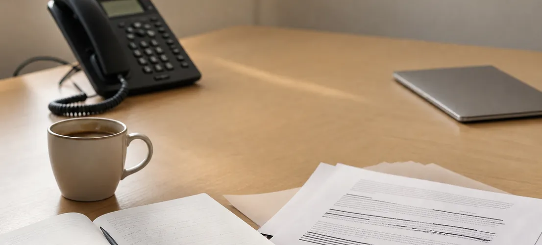 Notas y documentos preparados de antemano para responder objeciones comerciales antes de una llamada de ventas