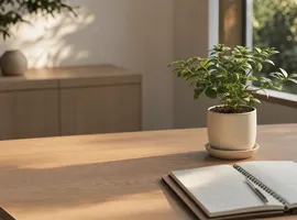Escritorio profesional que representa la construcción de activos propios frente a la dependencia de anuncios en B2B