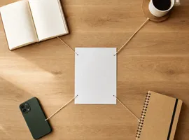 Documento del que parten varios hilos hacia objetos de trabajo, representando el retorno del contenido compuesto