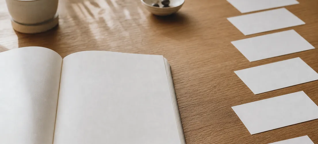 Cuaderno de contenido editorial del que se derivan varias piezas para publicar en redes sociales