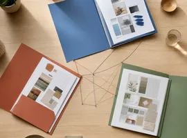 Carpetas de proyecto desconectadas representando el modelo de agencia fragmentada en marketing