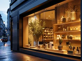 Escaparate iluminado sin entrada visible, metáfora de una web operativa que no capta clientes