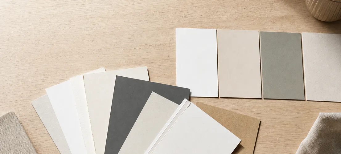 Tarjetas de contenido dispersas alineándose, representando cuándo una empresa necesita voz de marca
