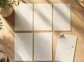 Hojas de papel alineadas con una diferente y anotada a mano, representando contenido con personalidad frente al genérico